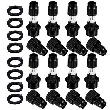 Imagem de Dhieong Kit de reparo de mangueira de jardim expansível, kit de reparo de mangueira flexível de plástico, acessórios de conectores macho fêmea, conectores de reparo, kit de reparo de mangueira