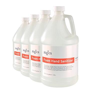 Imagem de Zogics Desinfetante para Mãos Em Espuma – 1 Galão de Espuma Desinfetante para Mãos Sem Álcool, para Recargas de Dispensadores de Desinfetante para Mãos Em Grandes Quantidades, Feito com Aloe Vera E Vi
