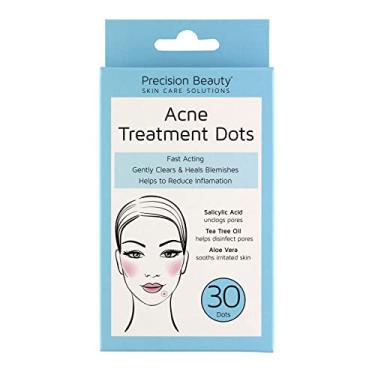Imagem de Acne Treatment Pimple Patches by Precision Beauty | Acne Patches for Zits Pimples and Blemishes | Acne Spot Treatment with Salicylic Acid Tea Tree Oil and Aloe Vera | Package of 30 Acne Dots