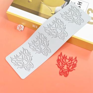 Imagem de mostsom Molde de renda vazado em 3D, molde de renda de silicone, moldes de renda para decoração de bolos, tapete de renda, cabeça de dragão, para bolo de casamento, enfeite de renda de açúcar, antigo
