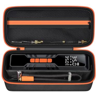 Imagem de Estojo de viagem compatível com compressor de ar portátil Hajomel de 10.0000 mAh, bomba de ar rápida 4x para pneus de carro, organizador de armazenamento de bomba de pneu elétrico de 150 PSI para tubo