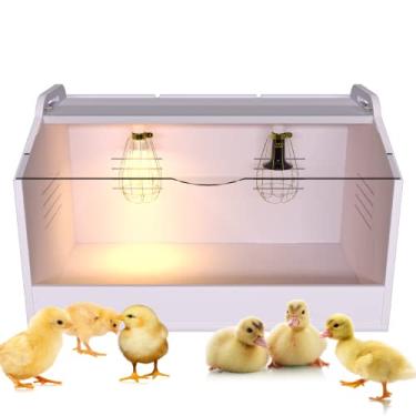 Imagem de Meuiosd Caixa De Chocadeira Para Pintinhos, Chocadeira De Pintinhos Aquece Até 35 Pintinhos Com Conjunto De Lâmpada De Calor Caixa De Chocadeira, Adequada Para Pintinhos/Pato/Papagaio/Lagarto （31" X 1