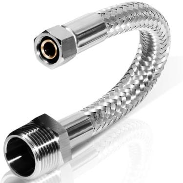 Imagem de 00657349 657349 Adaptador de fornecimento de mangueira flexível de água para lava-louças compatível com máquinas de lavar louça Bosch Thermador Gaggenau, peça de reposição de linha de abastecimento de