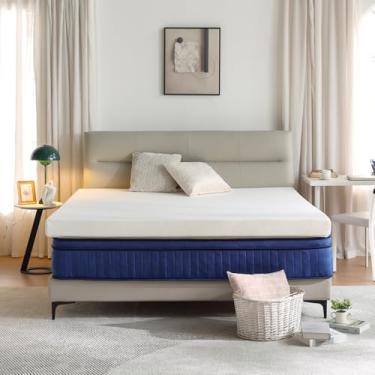 Imagem de Gwydre Colchão de 7 cm, colchão de espuma viscoelástica ventilado de alta densidade, com capa removível e lavável (Queen)