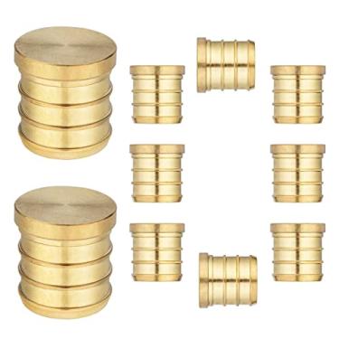 Imagem de Lidertik (Pacote com 10) Conexões Pex Plugue de 3/4 Pol., Tampa de Extremidade Pex F1807 de 3/4 Pol., Latão