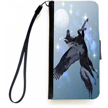 Imagem de Rikki Knight Capa carteira flip Flying Pegasus com aba magnética para Apple iPhone 5c