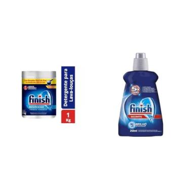 Imagem de Kit Finish Advanced Detergente em Pó 1kg + Abrilhantador Secante 250ml