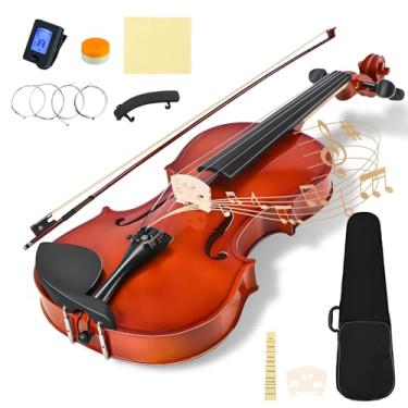 Imagem de Matefet Violino Acústico 4/4 Tamanho Completo, Madeira Maciça, Maple, Coromandel, Madeira de Abeto, 23Inch