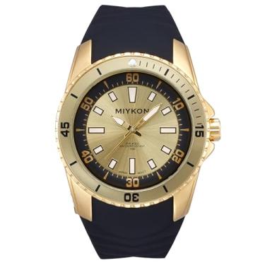 Imagem de Miykon Relógios de mergulho masculinos | Relógio analógico esportivo casual masculino com pulseira de silicone genuína e confortável | ponteiros luminosos, vidro resistente a arranhões, quartzo