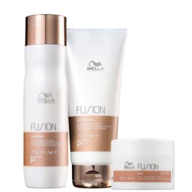 Imagem de Wella Kit Fusion Tratament Profissional Trio (3 Produtos) - Wella Prof