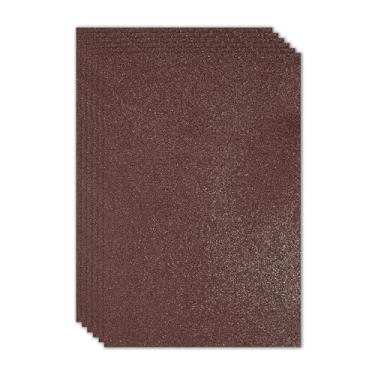 Imagem de PATIKIL 2 mm (1/25.4 cm) Folha de espuma de glitter de espessura 16 x 24 polegadas (40 x 60 cm) café, placa de espuma EVA brilhante para artesanato, 6 peças