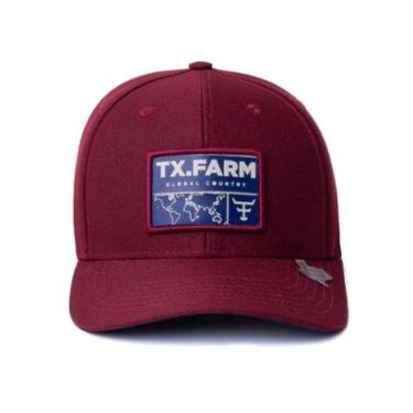 Imagem de Bone Texas Farm - Tf875 - Vermelho Bordo Único-Unissex