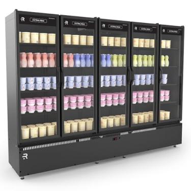 Imagem de Cervejeira Auto Serviço Vanguard Extra Frio -5°C ASVEF5P All Black Refrimate - 5 Portas 1631L Ar Forçado Iluminação LED 220V