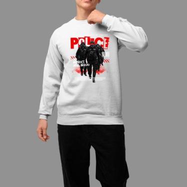 Imagem de Moletom Gola Careca Basico Masculino Casual Estiloso Tecido Macio Poli