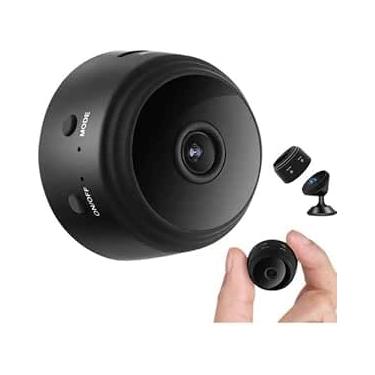 Imagem de Mini Câmera Espiã Visão Noturna Com Gravador De Voz Wifi De Segurança Magnética Sem Fio Casa Inteligente Bateria 150mAh De emergencia Suporta Cartão 128GB Base 360° Acessórios e Carregador USB