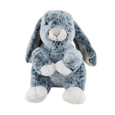 Imagem de Coelho Cinza Sentado 26cm Pelúcia - Fofy Toys