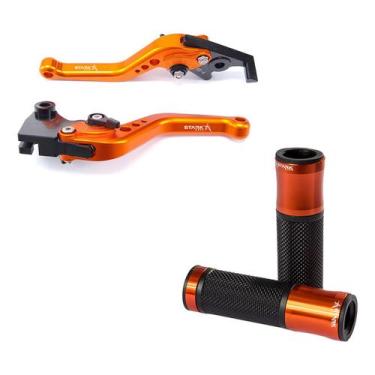 Imagem de Manete Manopla Esportivo Stark Race B-king Bking Gsx 1300, Laranja