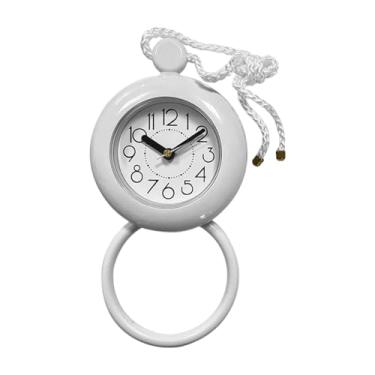Imagem de Fenteer Timer de chuveiro de chuveiro do banheiro com timer com corda resistente ao chuveiro decoração de relógio de corda para spa quarto de parede da casa