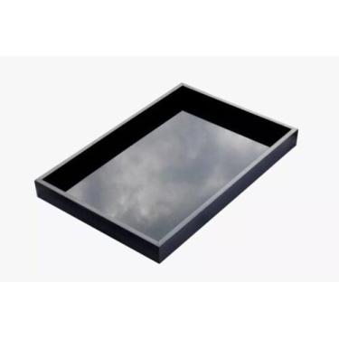 Imagem de Bandeja 30x45 Preta C/Vidro PRETO - STALEKA