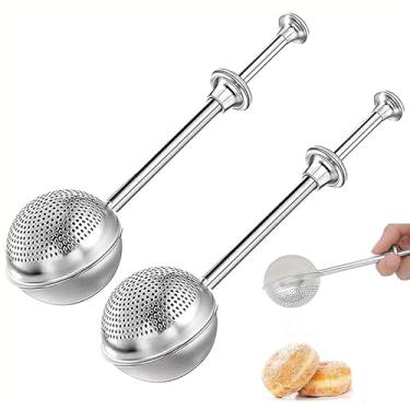 Imagem de Espanador de açúcar em pó, dispensador de farinha para assar pão, peneira de farinha de arroz, suprimentos para assar pão de massa fermentada, espanador de farinha versátil para assar, ideal para
