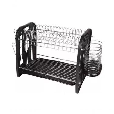 Imagem de Escorredor De Loucas Preto 2 Andares 16 Pratos Maggiore - Mor