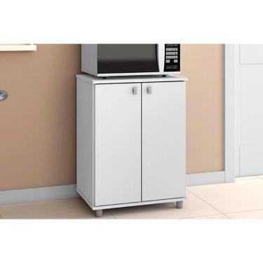Imagem de Gabinete Lavanderia Balcão Multiuso ASM155 c/ 2 Portas Branco - Movelbento