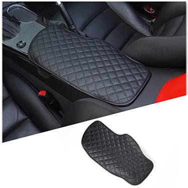 Imagem de Moittellc Capa de caixa de assento de apoio de braço para console central compatível com Chevy Chevrolet C6 2005-2013, almofada de couro para apoio de braço de carro, protetor de tampa, acessórios