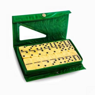 Imagem de Jogo de Dominó em Osso Branco profissional - 28 Peças