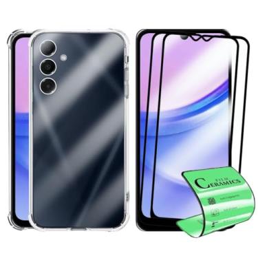 Imagem de Kit Capa Capinha Anti Impacto + 2 Películas Ceramica 9D Para Samsung Galaxy A15