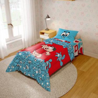 Imagem de Jogo de Edredom Infantil Dupla Face Turma da Monica - KN DECOR