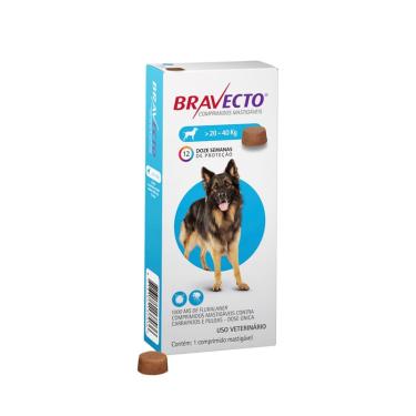 Imagem de Bravecto Antipulgas E Carrapatos Para Cães 20 A 40kg