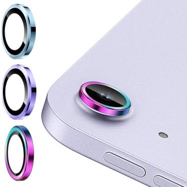Imagem de Luchantle (2 conjuntos para iPad Air 13 M3/iPad Air 11/iPad 11 A16 (2025), protetor de lente de câmera de vidro temperado 9H, acessórios de decoração de anel de metal (cor azul-puple)