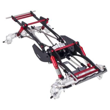 Imagem de RC Performance Carbon LCG Chassis Kit with Gearbox Shock Absorber for for 1/10 RC Crawler SCX10 Capra Upgrade (Full Chassis Kit)