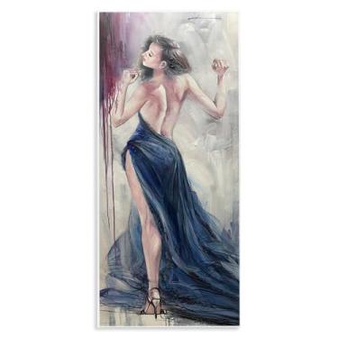 Imagem de Stupell Industries Arte de placa de parede com visage de elegância moderna, design por Lucille Lee, 18 x 43 cm