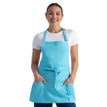 Imagem de Chef Works Avental unissex com três bolsos, turquesa, tamanho único