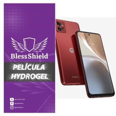 Imagem de Película Hd Premiun Compatível Com Motorola Linha Moto G - Hydrogel BlessShield Cobertura Total (Moto G32)