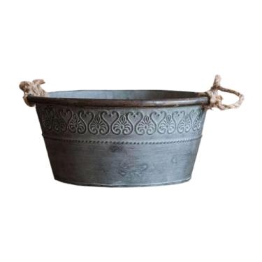 Imagem de Stgfyxgs Baldes de Lata Decorativos, Plantador de Metal, Decoração de Jardim, Vaso de Plantas, Balde de Armazenamento para Quarto, Quintal de Casamento, Sala D, 27cmx12cm