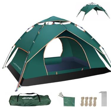 Imagem de JOYFOX Barraca de Camping Automática 3-4 Pessoas – Impermeável, Leve, Portátil, Montagem Rápida, Ventilada com Duas Portas e Vestíbulos