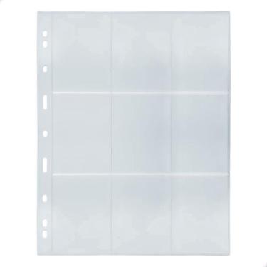 Imagem de 10 Folhas Acetato 9 Bolsos Para Cards 29,5x23 PCCB