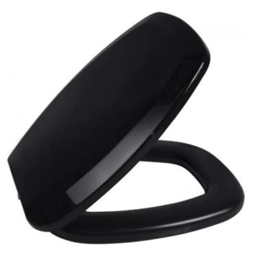 Imagem de Assento Tampa Vaso Almofadado Quadrado Preto Atlas - Atlas Primafer