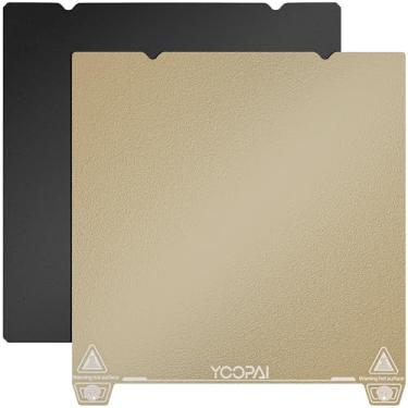 Imagem de YOOPAI Kit de lençol PEI dupla face e placa magnética flexível, 235 x 235 mm, plataforma de cama para impressora 3D Creality Ender 3 V3 SE/KE /K1/K1C/Ender 3/Ender 3 V3/3 Pro/5 S1/ 3 S1 Pro/3 Neo,