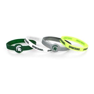 Imagem de Pulseiras de silicone NCAA Michigan State Spartans, pacote com 4