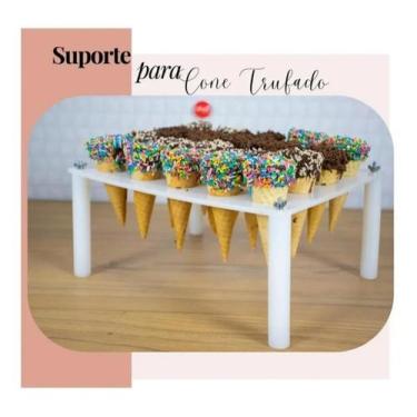 Imagem de Suporte Profissional Para Cone E Casquinhas Com 20 Cavidades - solrac