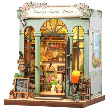 Imagem de Kit de casa de bonecas DIY em miniatura CUTEBEE Book Nook Champs-Élysé