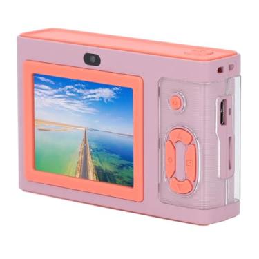 Imagem de Câmera Digital HD, 1080p Anti -Shaking Dual Lente Anti GC2235 Jogos de Função de Função MP3 Player Câmera para a Vida Cotidiana (Rosa)