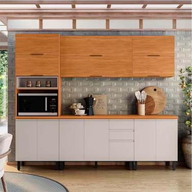 Imagem de Cozinha Itatiaia Ideale Com 5 Peças 13 Portas E 2 Gavetas Cinamomo Off White