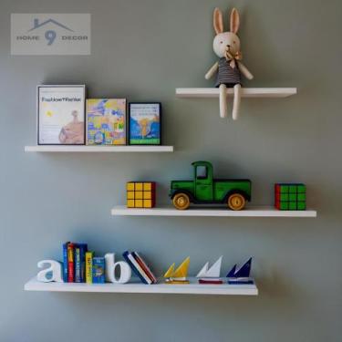 Imagem de Kit 4 Prateleiras Branca Nicho Multiuso Quarto Sala Banheiro - oem, Na