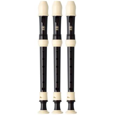 Imagem de Kit 3 Flautas Doce Soprano Barroca Em C YRS-302BIII Yamaha