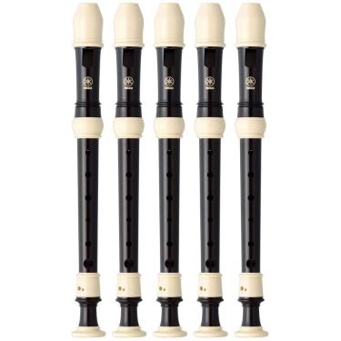 Imagem de Kit 5 Flautas Doce Soprano Barroca Em C YRS-302BIII Yamaha