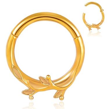 Imagem de DOEARKO Anel de septo, corrente redonda, piercing de nariz, cartilagem, segmento de argola de septo, piercing de aço inoxidável 316L, joia corporal 8 mm 10 mm, 8/10MM, Aço inoxidável, Sem Pedra